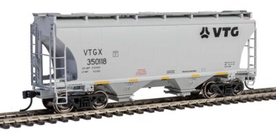 Walthers Mainline 7563 - HO 39ft Trinity 3281 2-Bay Covered Hopper - VTG North America/VTGX #3501...