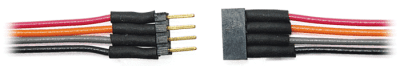 TCS 1475 - 4-Pin Micro Connector -- .122 x .59 x .177" with 6" Wire Leads