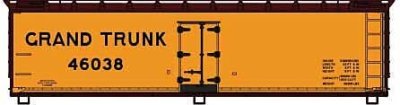 Accurail 81802 - HO  40' Wood Reefer - Kit -- Grand Trunk #46038 (orange, Boxcar Red)