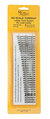 Micro Engineering 14714 - HO Code 83 Ladder Track System Turnout - #5c Left Hand Lead Ladder