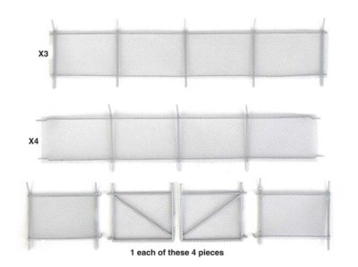 Walthers SceneMaster 4204 - HO Built-Up Chain Link Fence - Kit