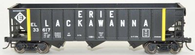Bowser 42917 - HO 70-Ton 12-Panel Hopper - Erie Lackawanna #33676
