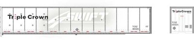 Bowser 42996 - HO RTR 53Ft Duraplate RoadRailer Trailer - Norfolk Southern -ex Swift (Triple Crow...