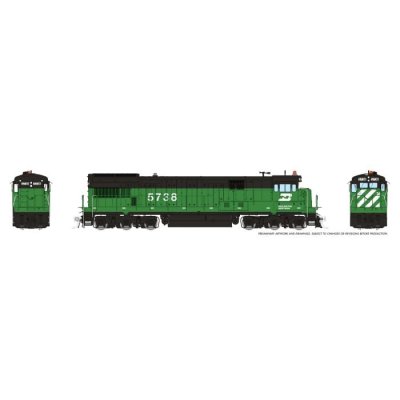 Rapido 43002 - HO GE U33C (DC/Silent): Burlington Northern: #5745