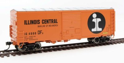 Walthers Mainline 45008 - HO 40ft ACF Modernized Welded Boxcar - Illinois Central #4002