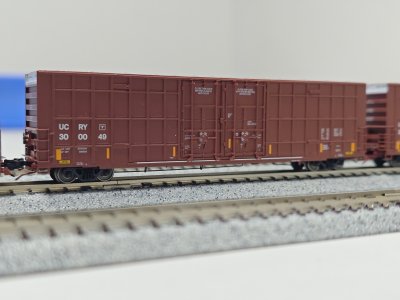 Aurora Miniatures 602056 - N Scale Greenbrier 7550cf 60' Plate F Boxcar - UCRY - #300016