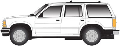 Atlas 60000053 - N Scale Master Line 1993 Ford Explorer w/Non-Operating Rotary Beacon pkg(2) Asse...
