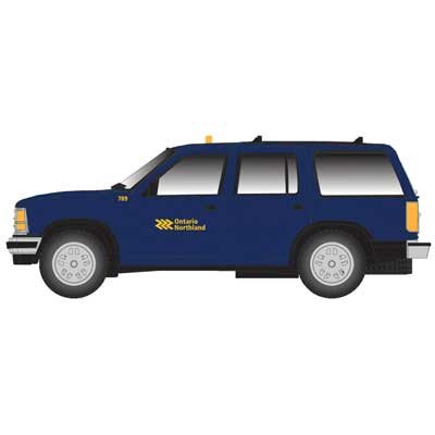 Atlas 60000171 - N Scale 1993 Ford(R) Explorer 2-Pack - Assembled -- Ontario Northland (blue, yel...