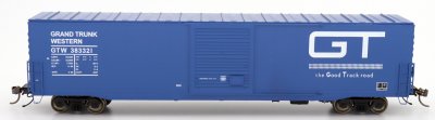 Intermountain 46906-03 HO Scale - 60Ft PS-1 Boxcar - Grand Trunk Western - Blue #383371