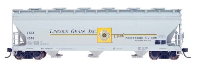 Intermountain 47090-05 - HO RTR ACF 4650 3-Bay Hopper - Lincoln Grain #1080