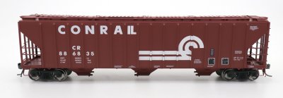 Intermountain 472207-01 HO Scale - 4785 PS2-CD Covered Hopper - Early End Frame - Conrail - Red L...
