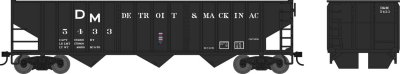 Bowser 42482 HO - 70-Ton 14-Panel 3-Bay Hopper - Ready to Run - Detroit & Mackinac #5433