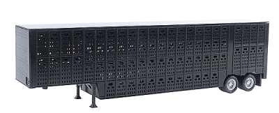Herpa Models 5355 - HO 48' Livestock Trailer -- Black