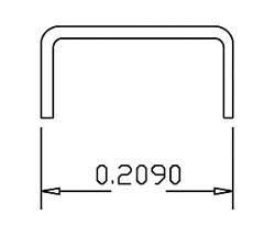 Cal Scale 507 HO - 18 inch Scale Straight Grab Irons .012inch Wire - pkg(20)