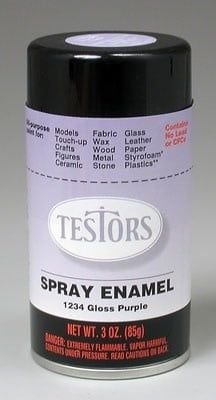 Testors 1234 - Enamel Spray Paint - Gloss Purple - 3oz