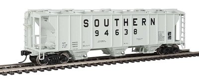 Walthers Mainline 7035 HO RTR - 50ft Pullman Standard PS-2 2893 3 Bay Covered Hopper- Southern Ra...