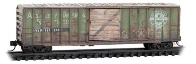 Micro Trains 02544591 - N Scale 50' Rib-Side Single-Door Boxcar No Roofwalk - Ready to Run -- Fer...