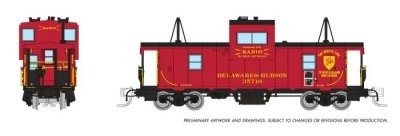 Rapido 510030 - N Scale Wide-Vision Caboose - Delaware & Hudson #35717