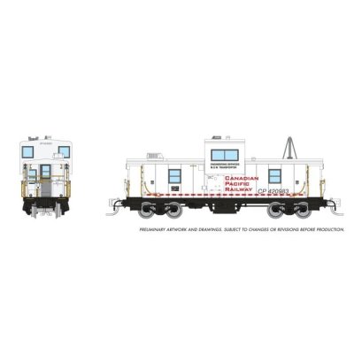 Rapido 510049 - N Wide Vision Caboose: CP Rail - Engineering White: #420983