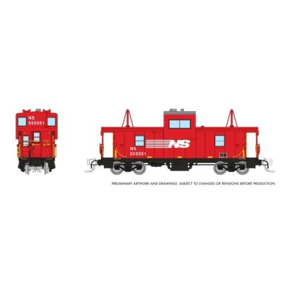 Rapido 510076 - N Wide Vision Caboose: Norfolk Southern: #555551
