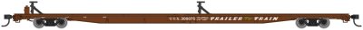Walthers Mainline 5495 - HO RTR - 85ft General American G85 Flatcar - Trailer Train - TTX - Brown...