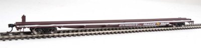 Walthers Mainline 5516 - HO 85ft General American G85 Flatcar - GTTX (Brown) #300333