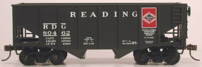 Bowser HO 55 Ton Fishbelly Hopper Reading (Anthracite) #80627
