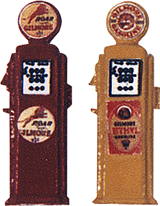 JL Innovative 572 - HO Pre-painted & Labeled Metal Gas Pumps - Dlx Gilmore (2)