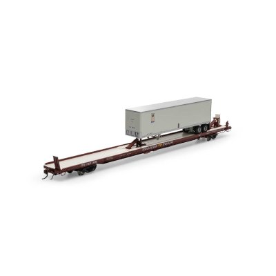 Athearn Genesis G69605 - HO F89F Trailer w/40ft Trailer - TTX/Brown #152199, Realco Trailer