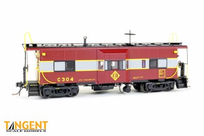 Tangent 60712-03 - HO Erie Lackawanna (EL) “Gray & Maroon 11-1973” Erie ICC Bay Window Caboose #C...