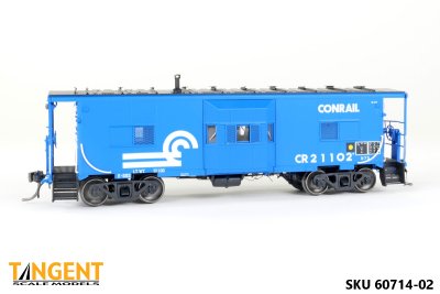 Tangent 60714-01 - HO Conrail (CR) N7D “Blue Repaint 1981+ Era” Erie ICC Bay Window Caboose #2110...