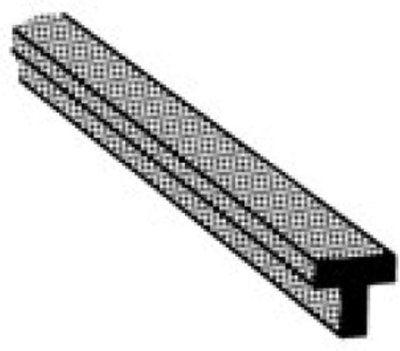 Plastruct 90085 - ABS Tee -- 3/16 x 24"