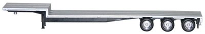 Herpa Models 5454 HO Scale 48' 3-Axle Drop-Deck Trailer - Assembled -- Silver, Chrome Wheels