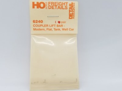 Detail Associates 6240 HO Scale - Coupler Lift Bar - Modern Freight Car - 1Pair