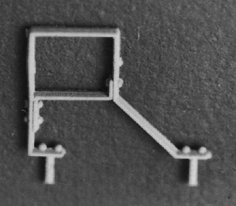 Detail Associates 6413 - HO Freight Car Stirrups - Double - Offset Bottom Mount (8/pkg)