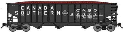 Bluford Shops 14694 - N Scale 70-Ton 3-Bay 14-Panel Hopper w/Load - Ready to Run -- Canada Southe...