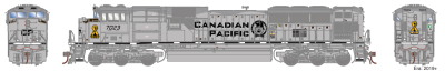 Athearn Genesis G1160 - HO EMD SD70ACU - DCC & Sound - Canadian Pacific CP (Two-Tone Gray) #7023