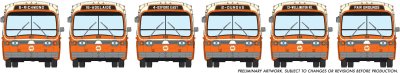 Rapido Trains 753096 HO New Look Bus Exclusive London Transit Commission (Orange/Brown)#138 13 - ...