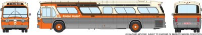 Rapido Trains 753096 HO New Look Bus Exclusive London Transit Commission (Orange/Brown)#138 13 - ...