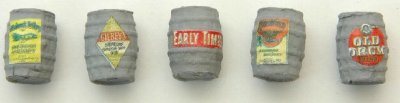 JL Innovative 708 - HO Custom Gray Wood Barrels - Whiskey (5pk)