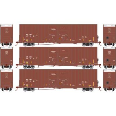 Athearn 75272 HO Scale - RTR 60Ft Gundreson Box Car - MTNR (3-pkg)
