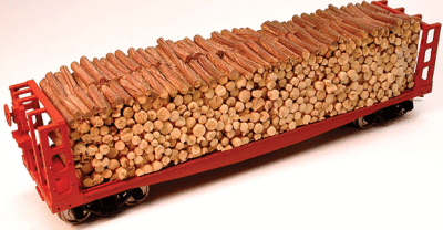 Chooch 7262 - HO Cast Resin Freight Car Load - Pulpwood for Atlas Cars