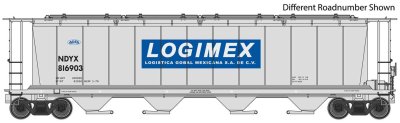 WalthersMainline 7822 HO scale - 59 Ft Cylindrical Hopper - Ready to Run - Logimex NDYX #816883