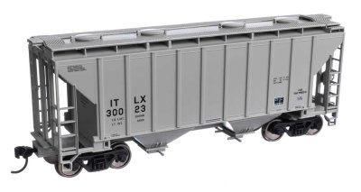 Walthers Mainline 7990 - HO 37ft 2980 Cubic-Foot 2-Bay Covered Hopper - GE Rail Services Corporat...