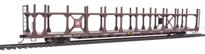 Walthers Mainline 8023 - HO 89ft Flatcar w/ Bi-Level Open Auto Rack - Pennsylvania Rack, Trailer ...
