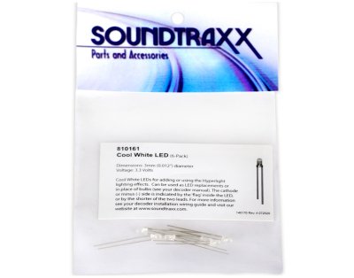 SoundTraxx 810161 - 3mm LED 6-Pack, Cool White
