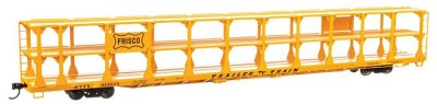 Walthers Mainline 8219 - HO 89Ft Flatcar w/Tri-Level Open Auto Rack - St. Louis San Francisco Rac...