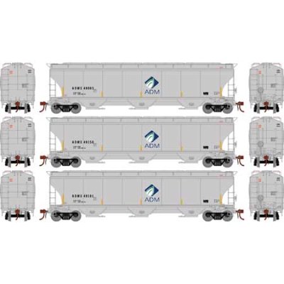 Athearn Genesis G89985 HO Scale - Trinity 3-Bay Hopper - AMDX, pkg(3) #2