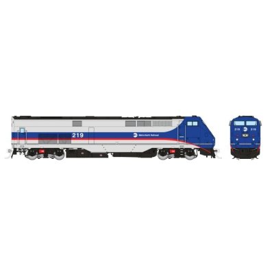 Rapido 85513 - HO GE P32AC-DM (DC/DCC/Sound): Metro North - Blue/Red/Silver: #222