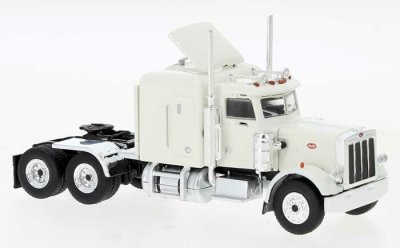 Brekina 85715 - HO 1973 Peterbilt 359 Sleeper-Cab Tractor - Assembled - White
